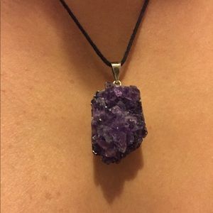 Amethyst crystal necklace